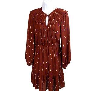 Collective Concepts Brown And Purple Mini Dress, Small NWOT